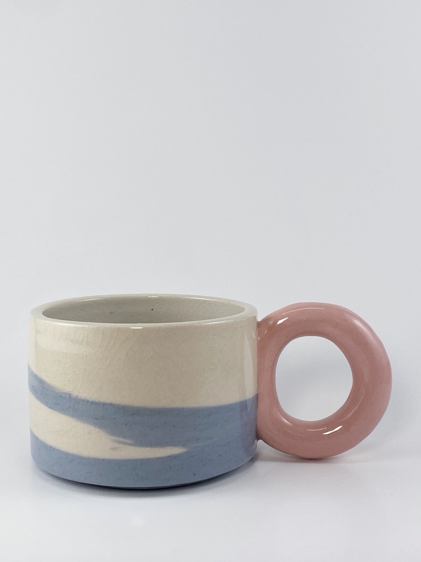Tricolor Mug - Pink, White, Blue