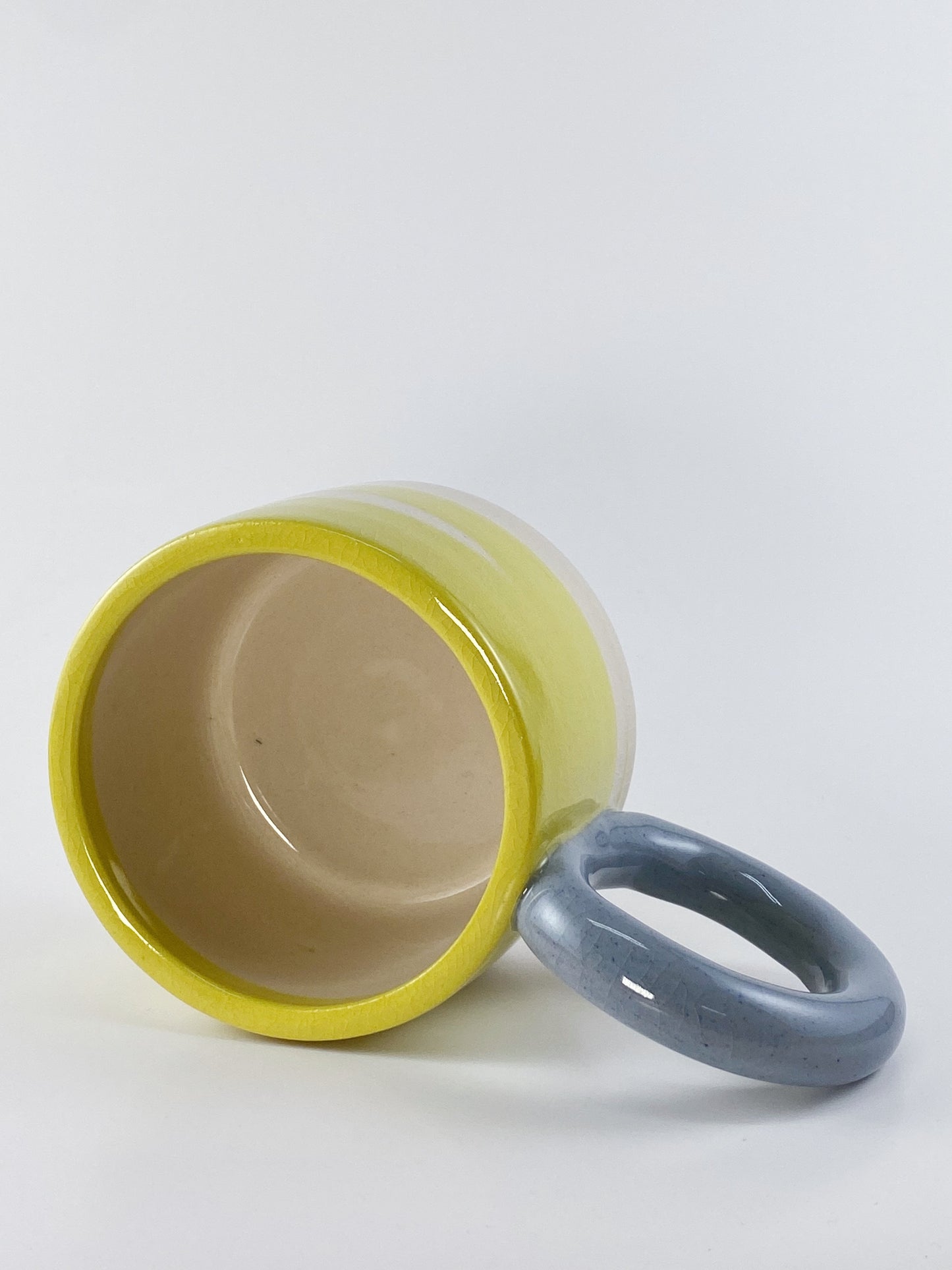 Tricolor Mug - Blue, Yellow, White