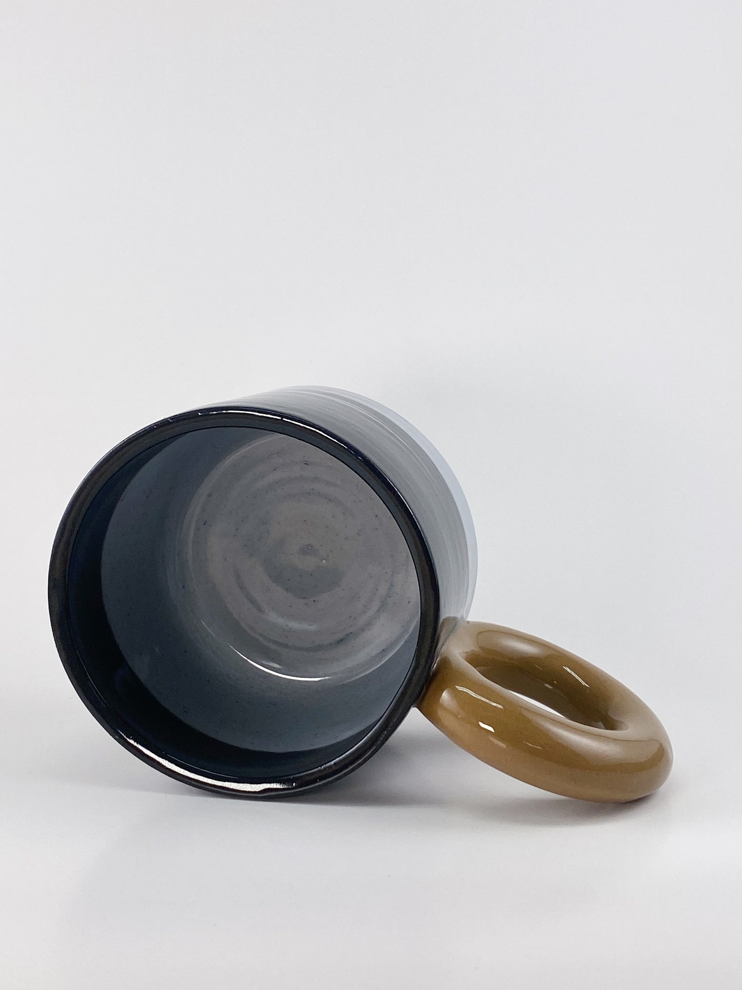 Tricolor Mug - Brown, Black, Blue