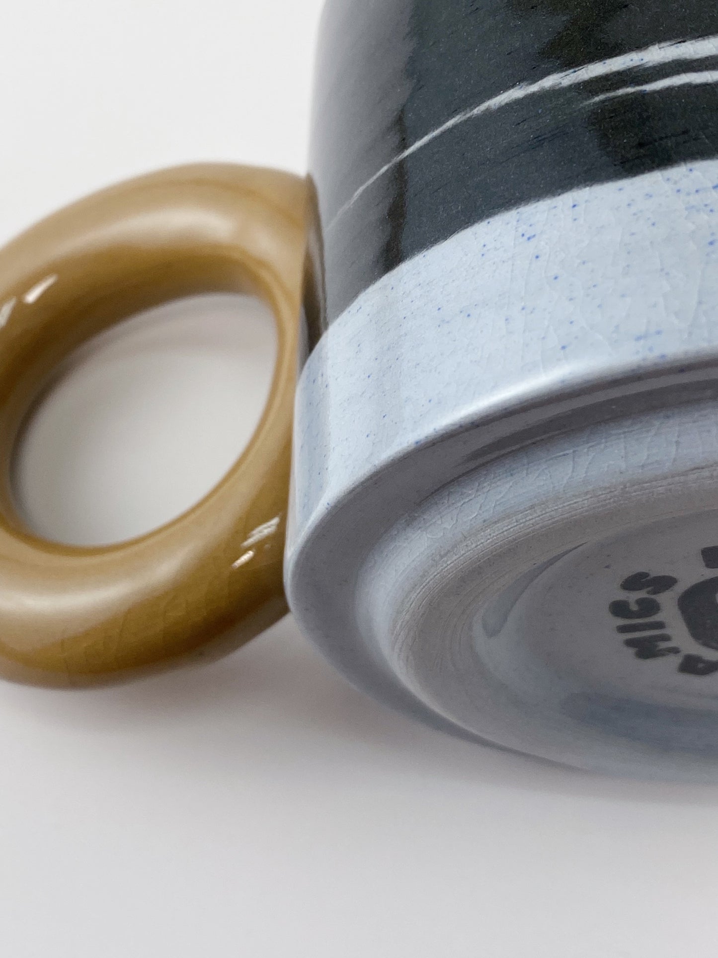 Tricolor Mug - Brown, Black, Blue