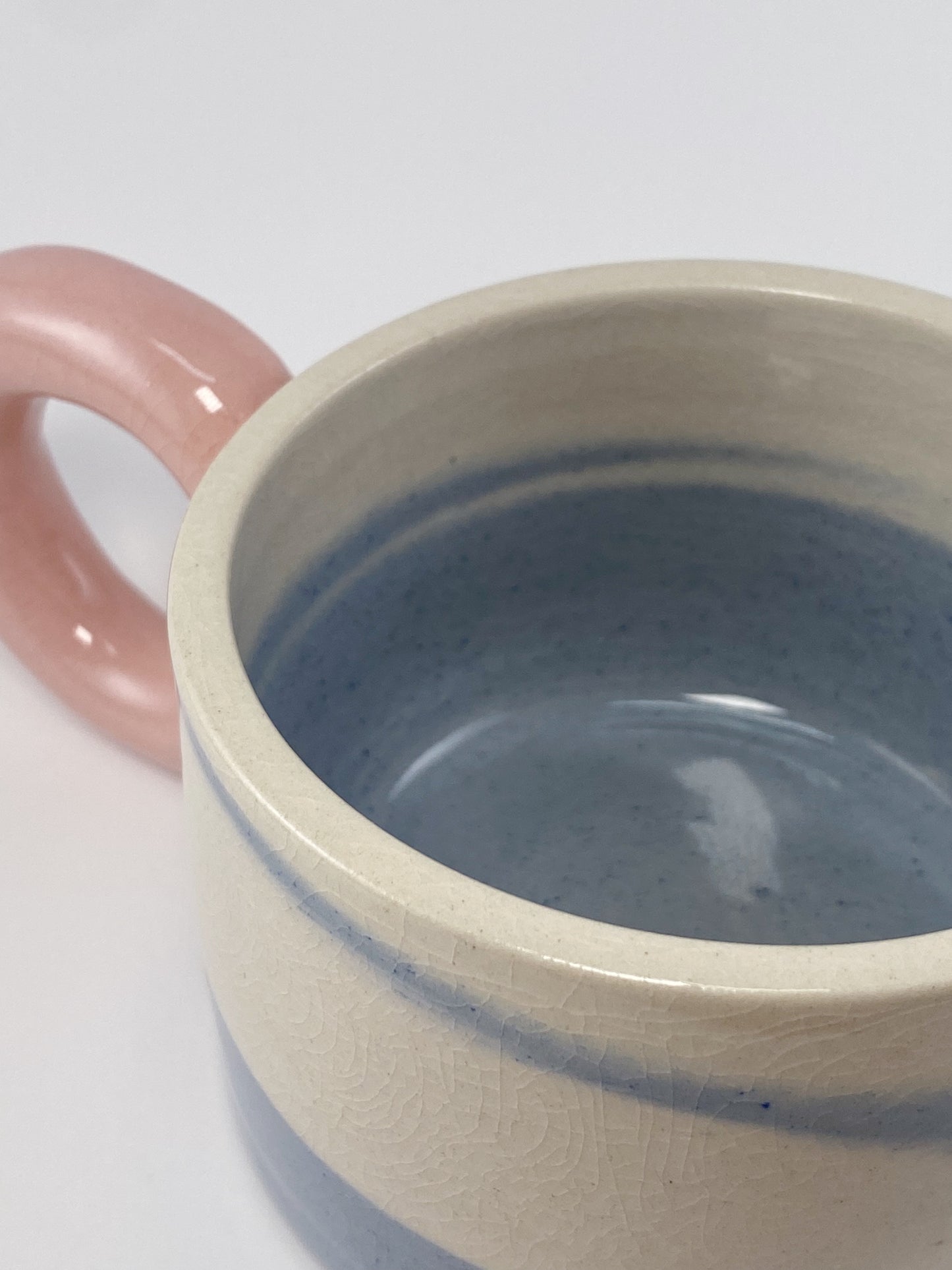 Tricolor Mug - Pink, White, Blue