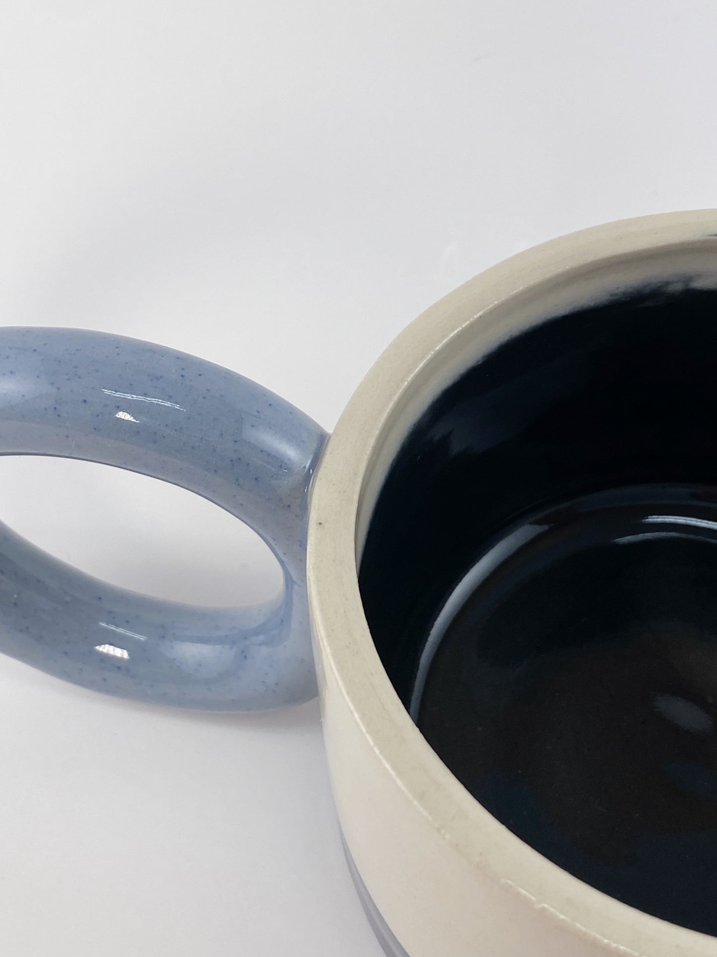 Tricolor Mug - Blue, White, Black