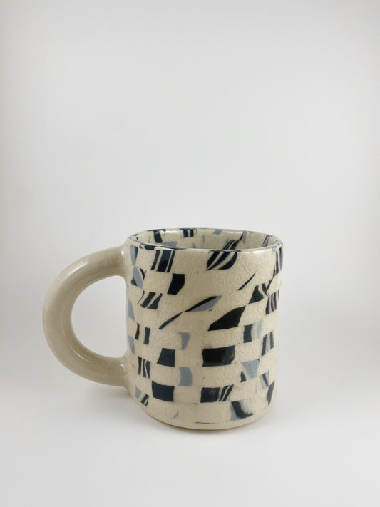 Soft Checkered Mug - Blue/Black