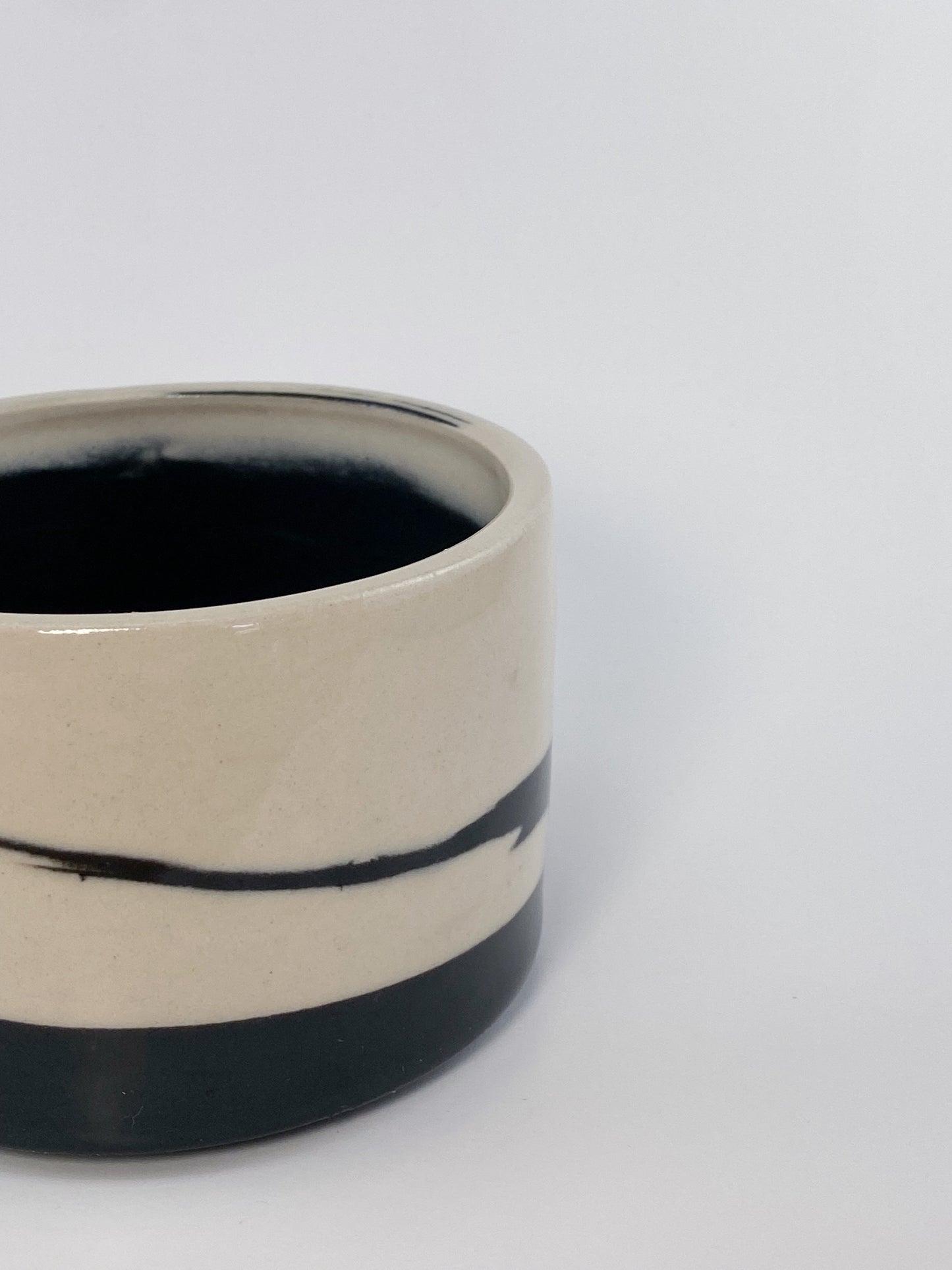 Tricolor Mug - Blue, White, Black