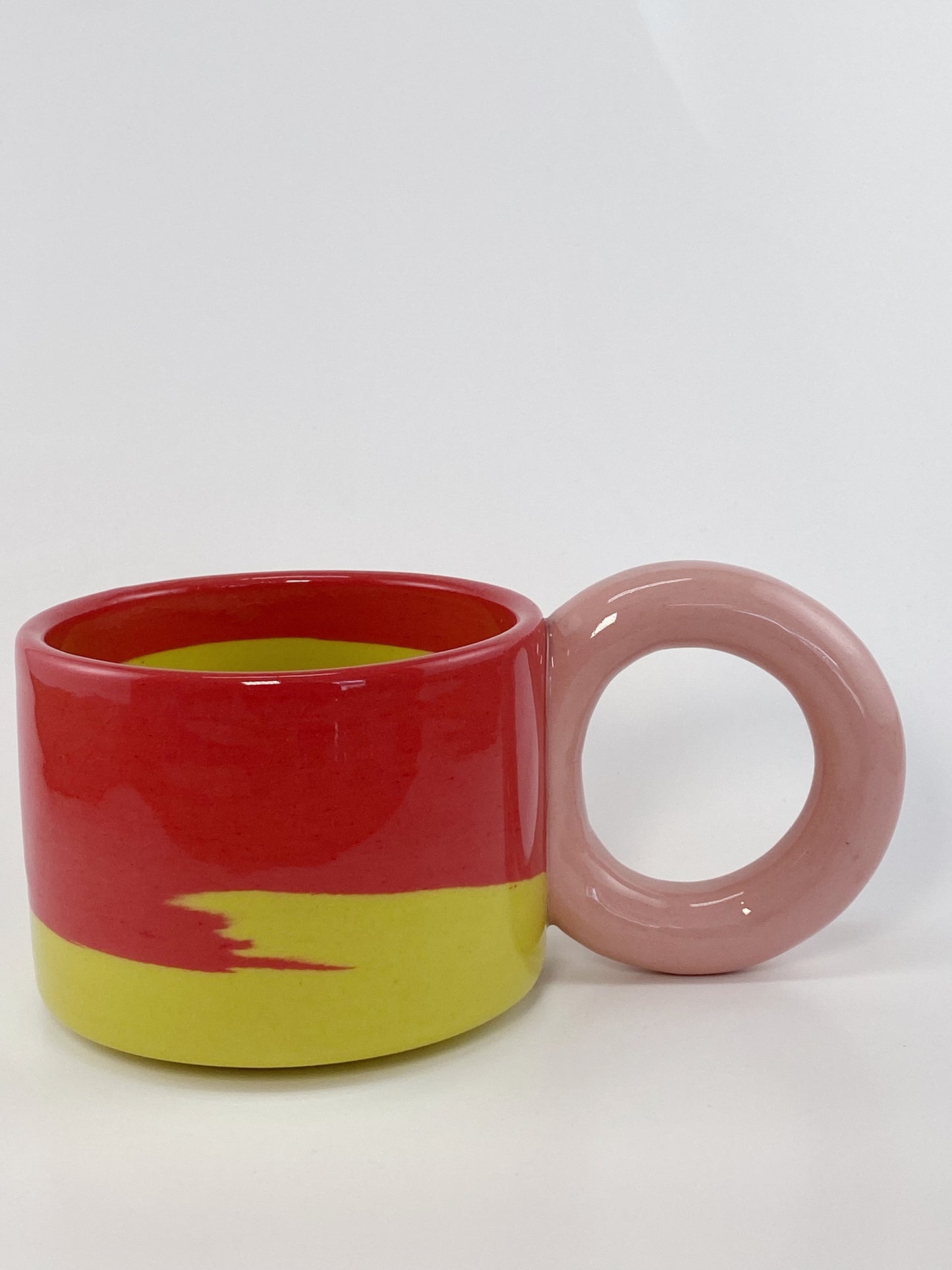 Tricolor Mug - Pink, Red, Yellow