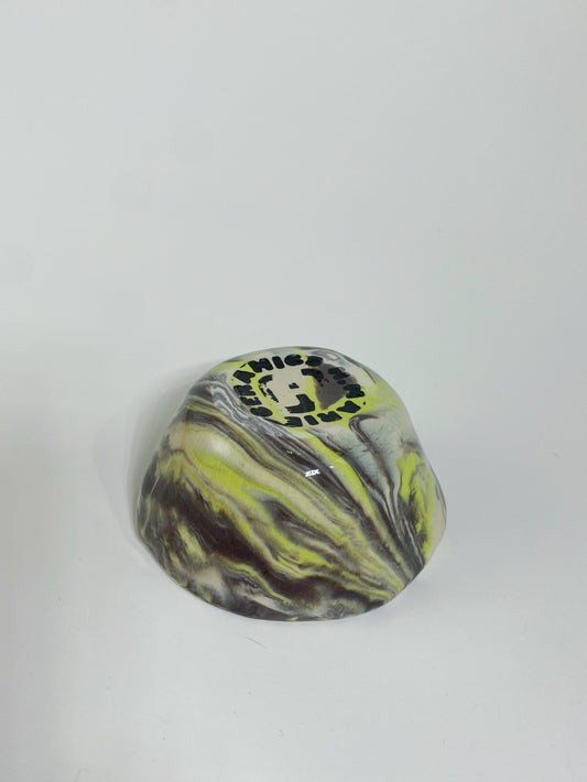 Black/Chartreuse Swirl Ramekin