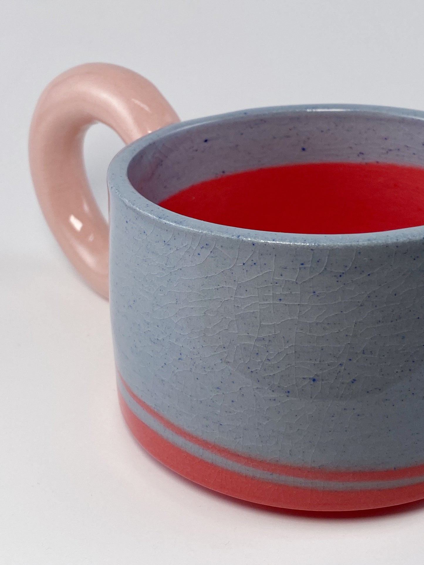 Tricolor Mug - Pink, Blue, Red
