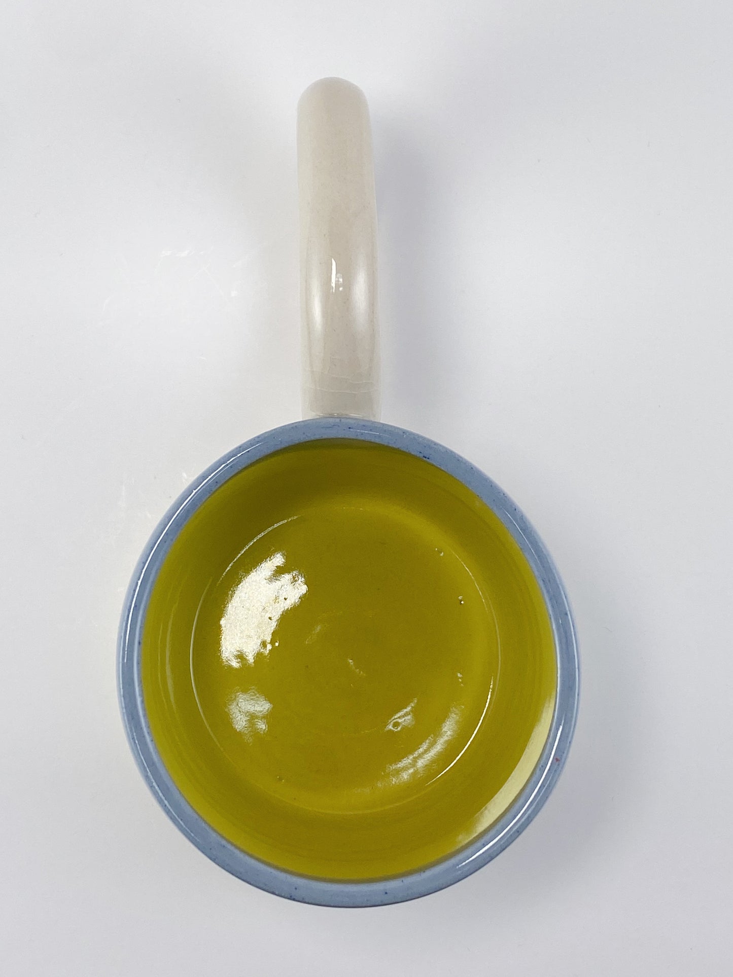 Tricolor Mug - White, Blue, Yellow