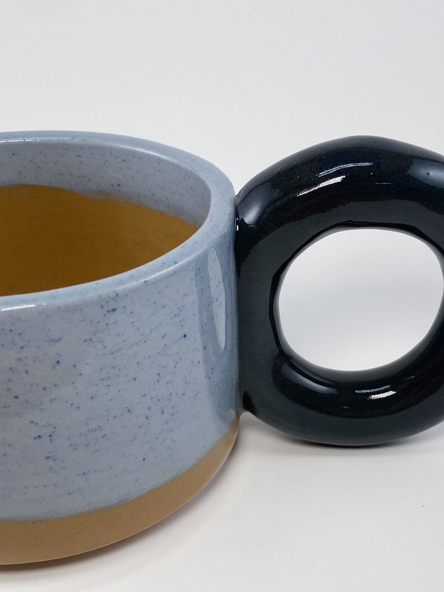Tricolor Mug - Black, Blue, Brown