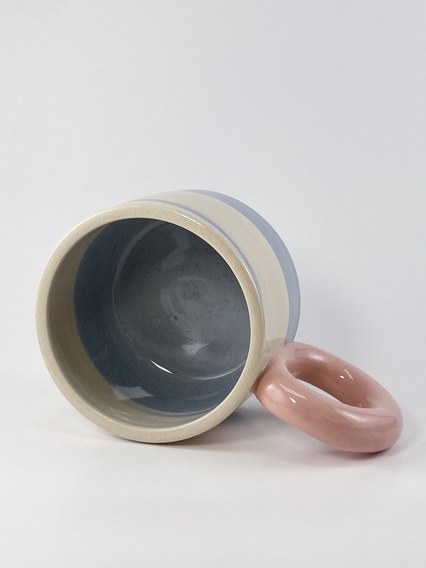 Tricolor Mug - Pink, White, Blue
