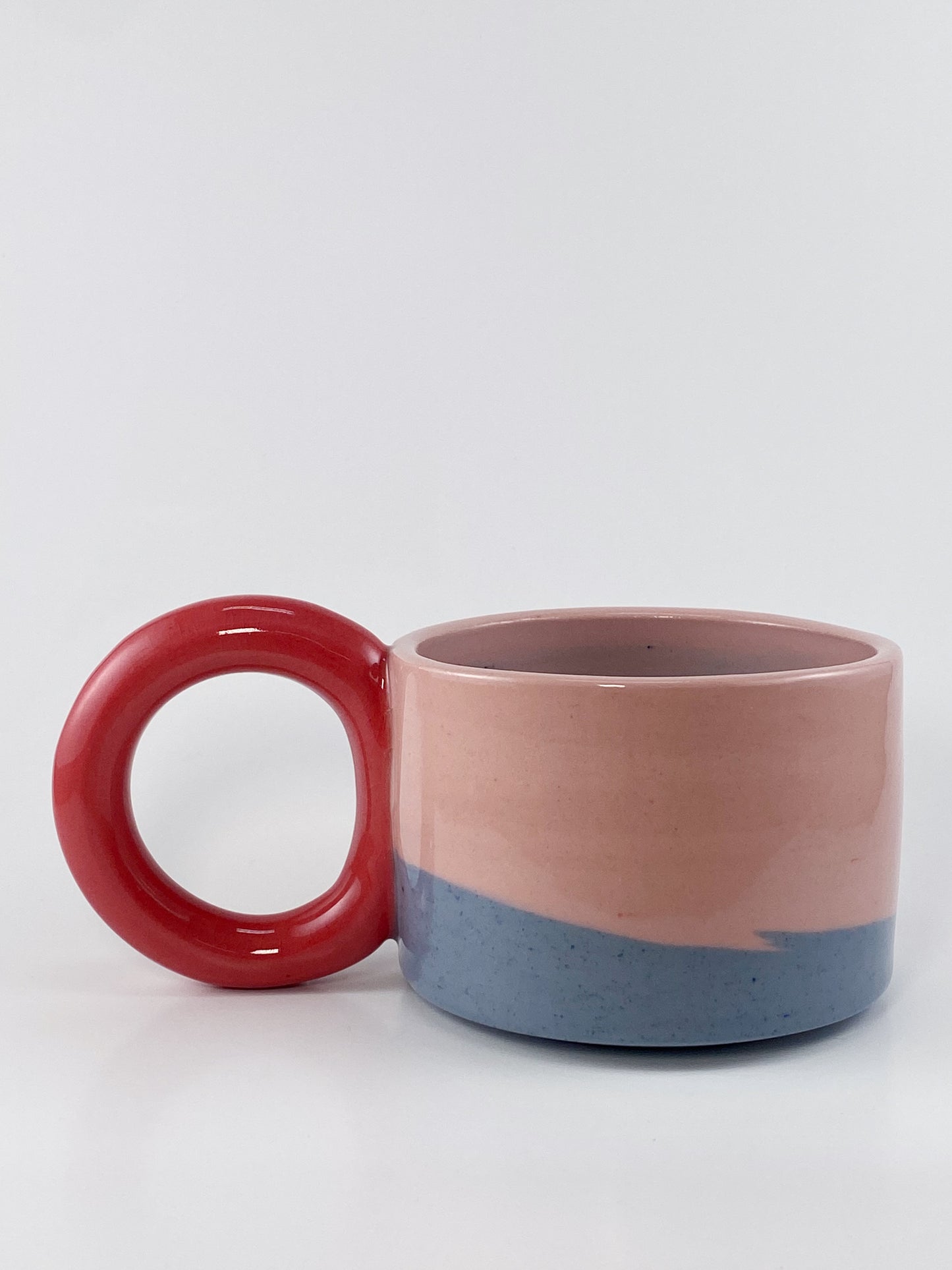 Tricolor Mug - Red, Pink, Blue
