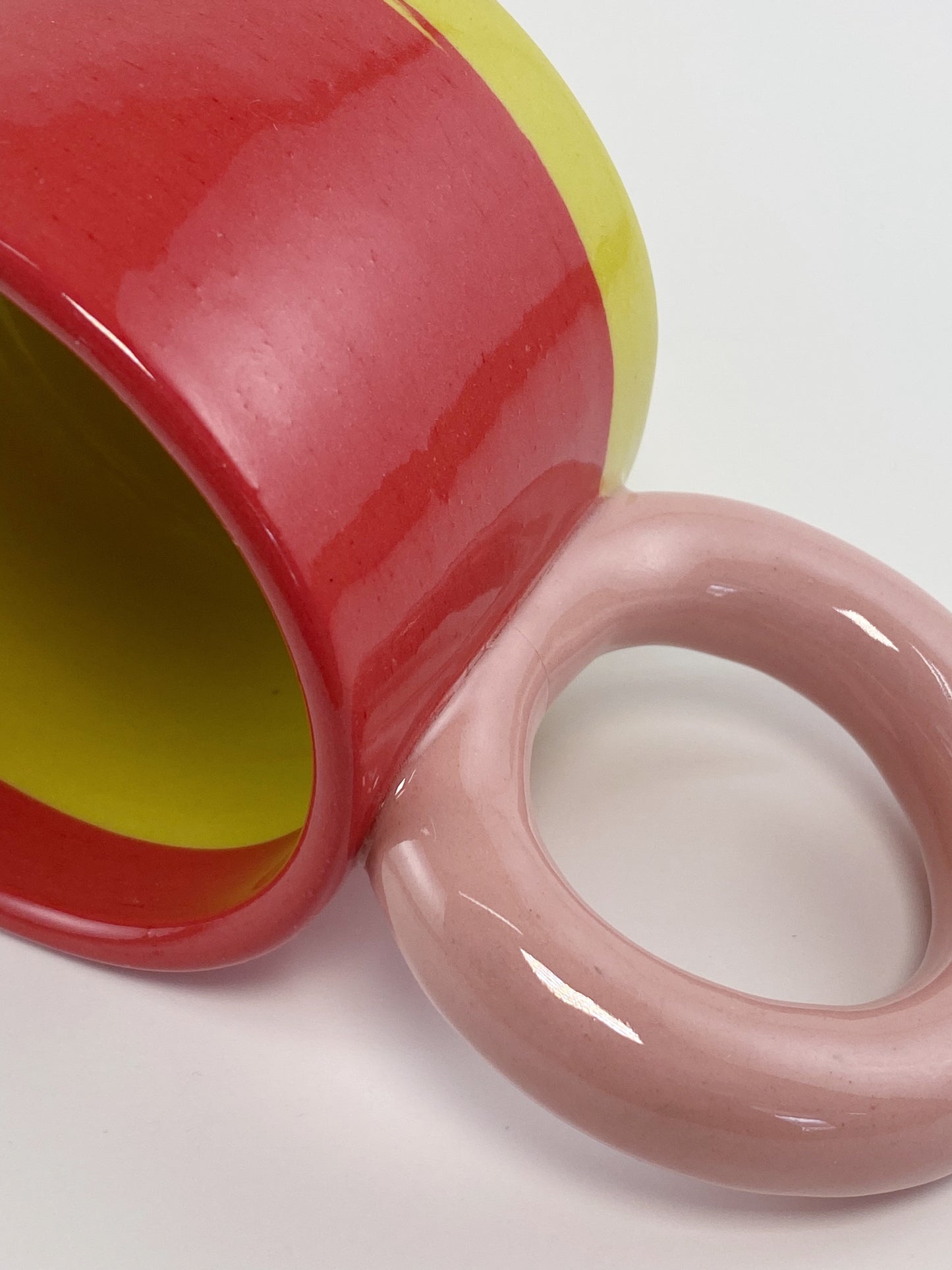Tricolor Mug - Pink, Red, Yellow