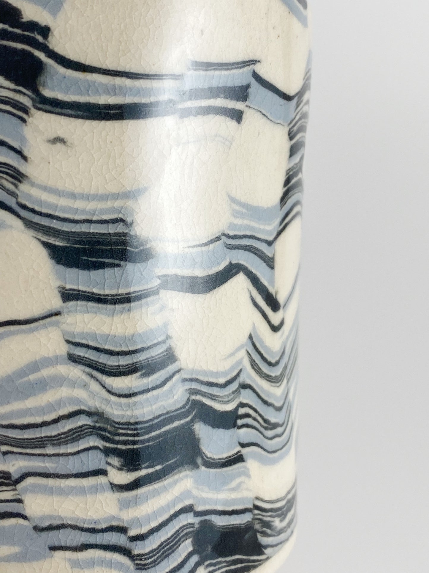 Soft Checkered Mug - Blue/Black Large