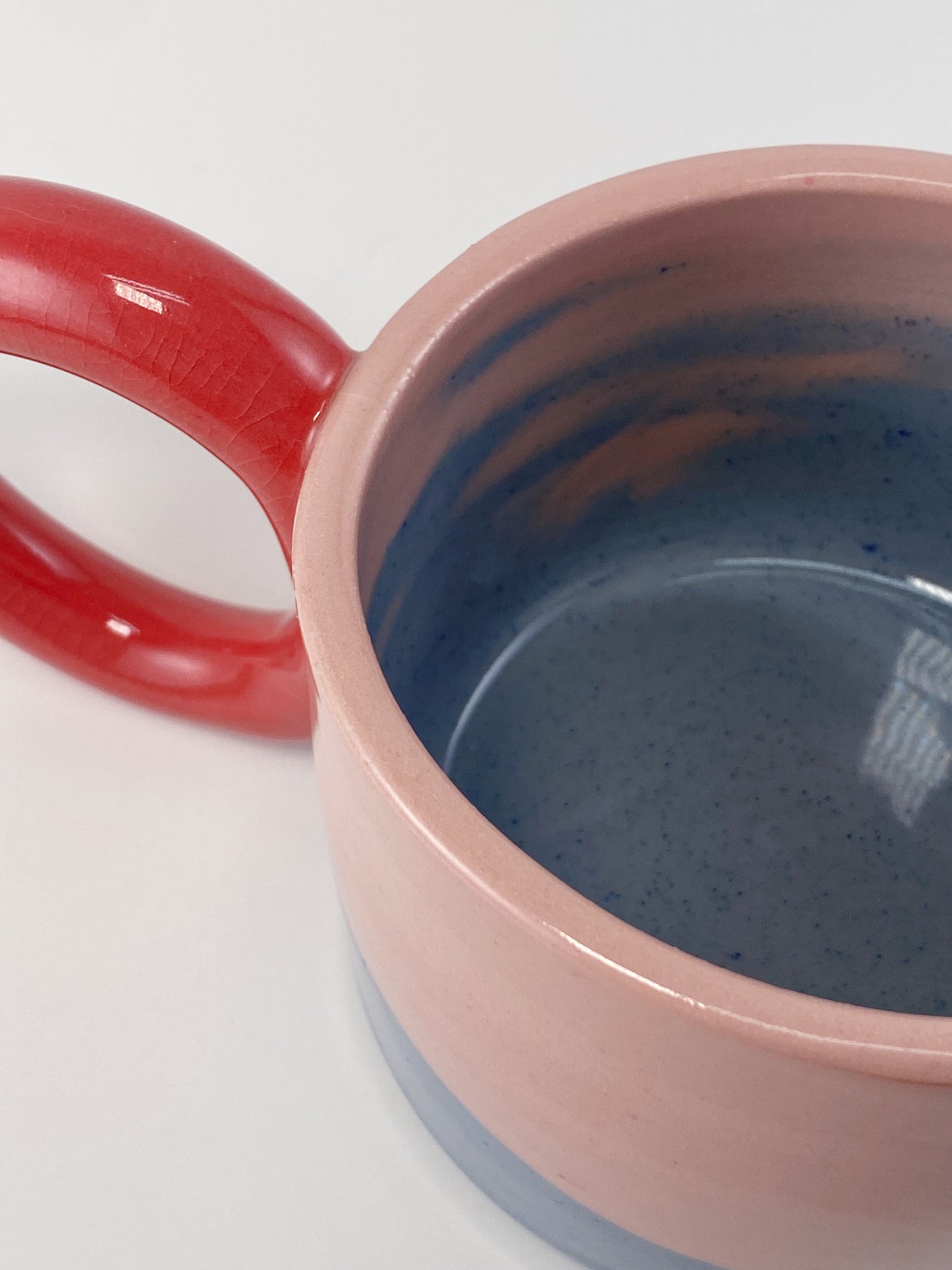 Tricolor Mug - Red, Pink, Blue