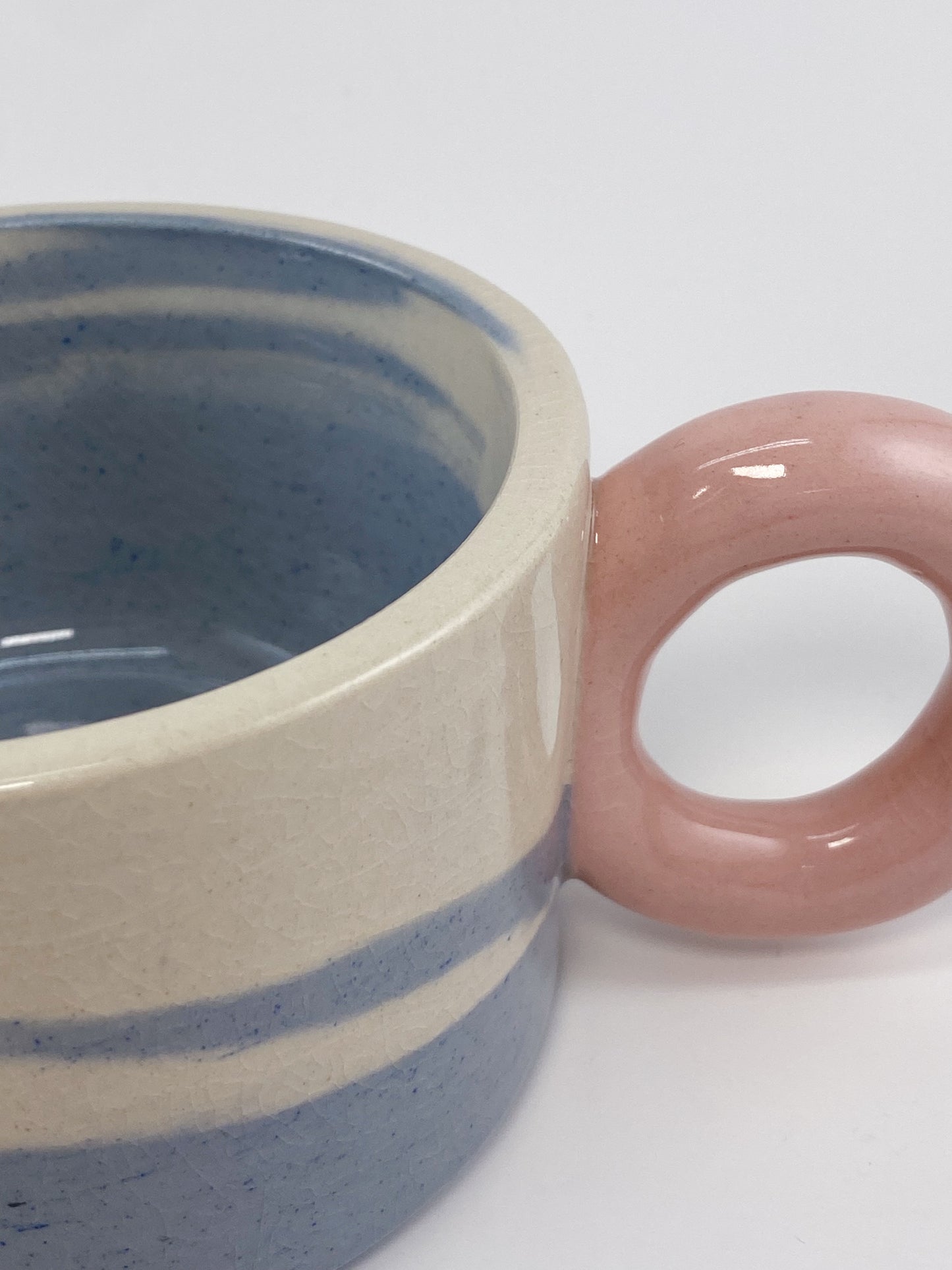 Tricolor Mug - Pink, White, Blue