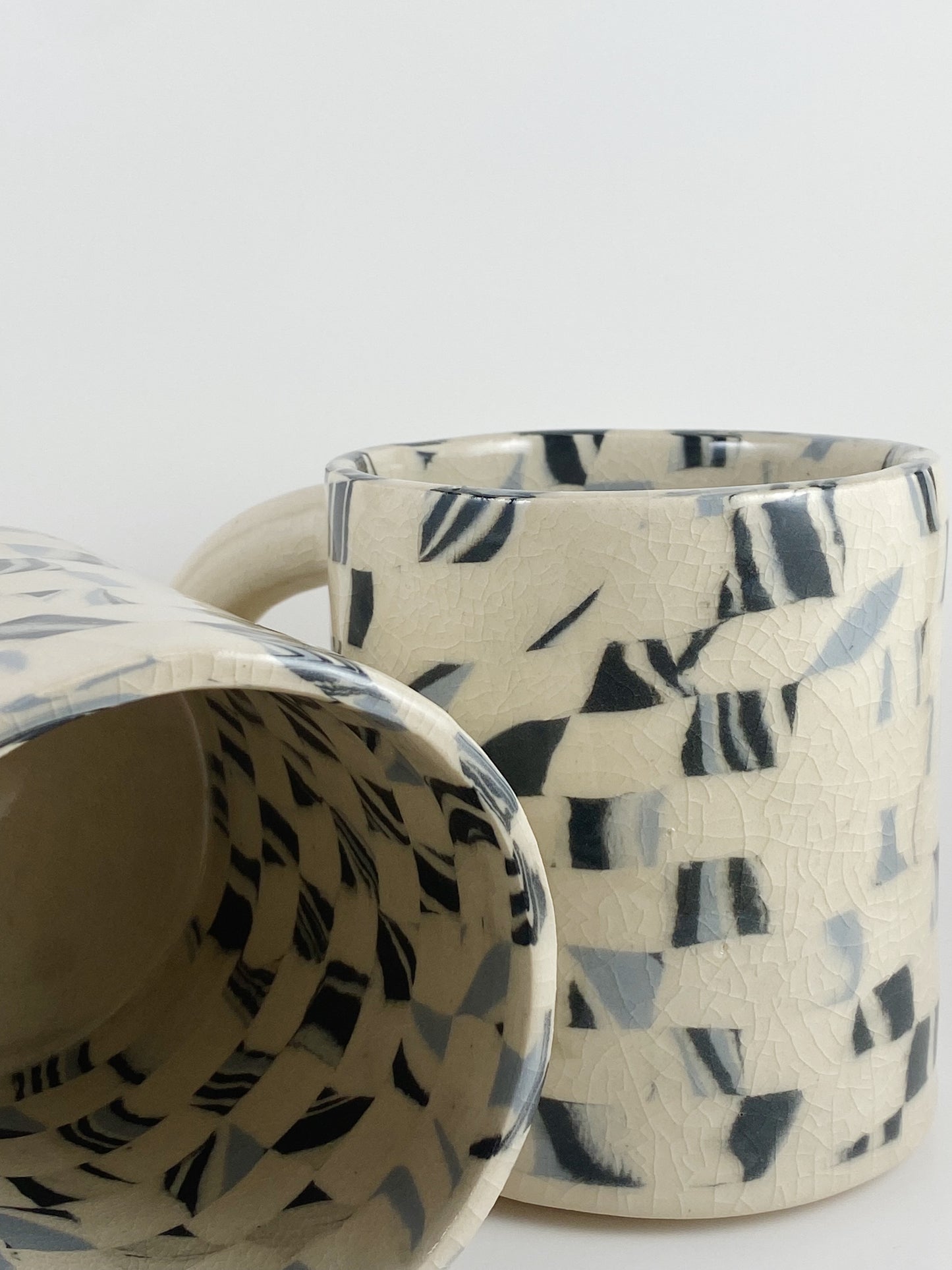 Soft Checkered Mug - Blue/Black
