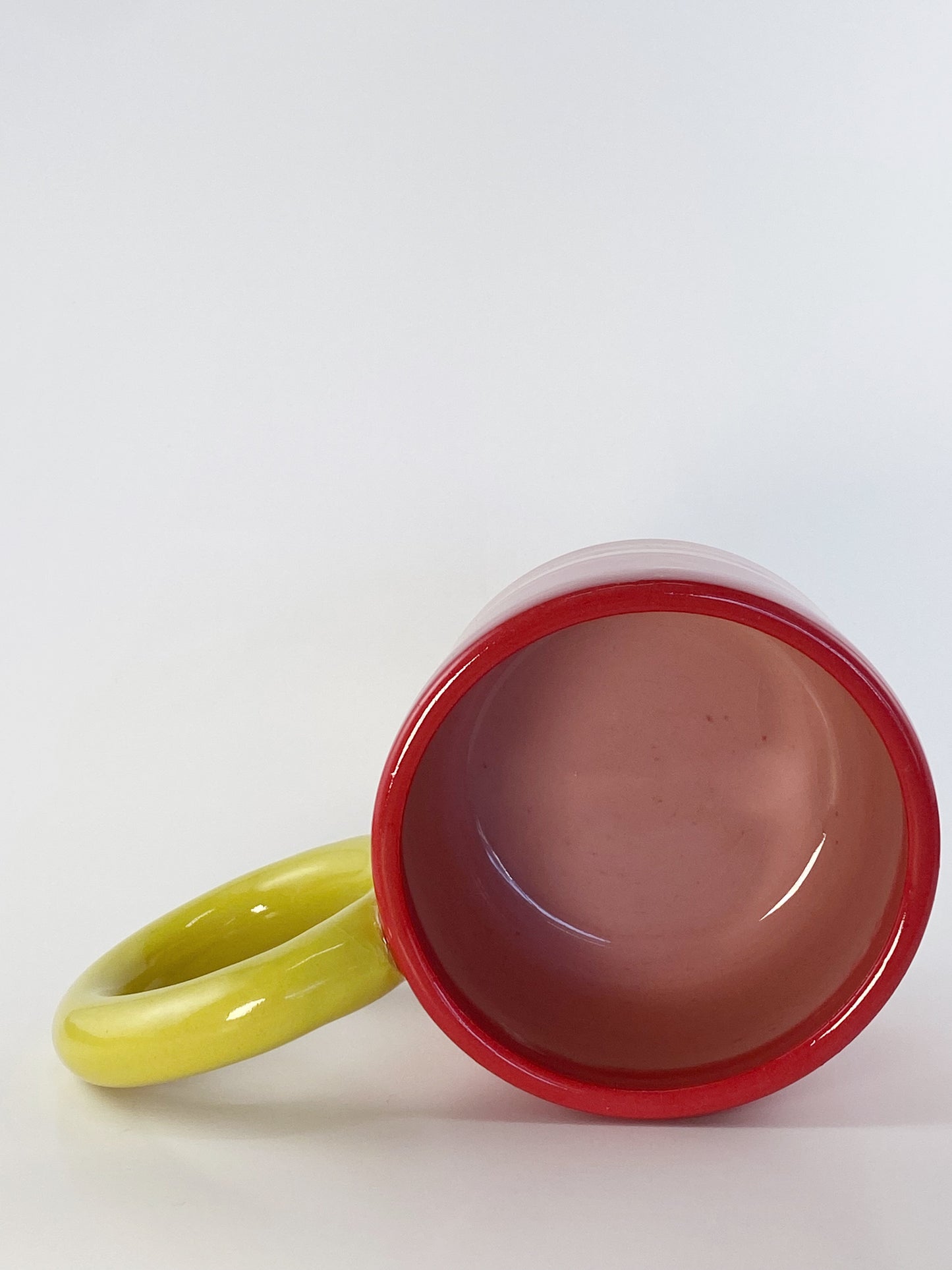 Tricolor Mug - Yellow, Red, Pink
