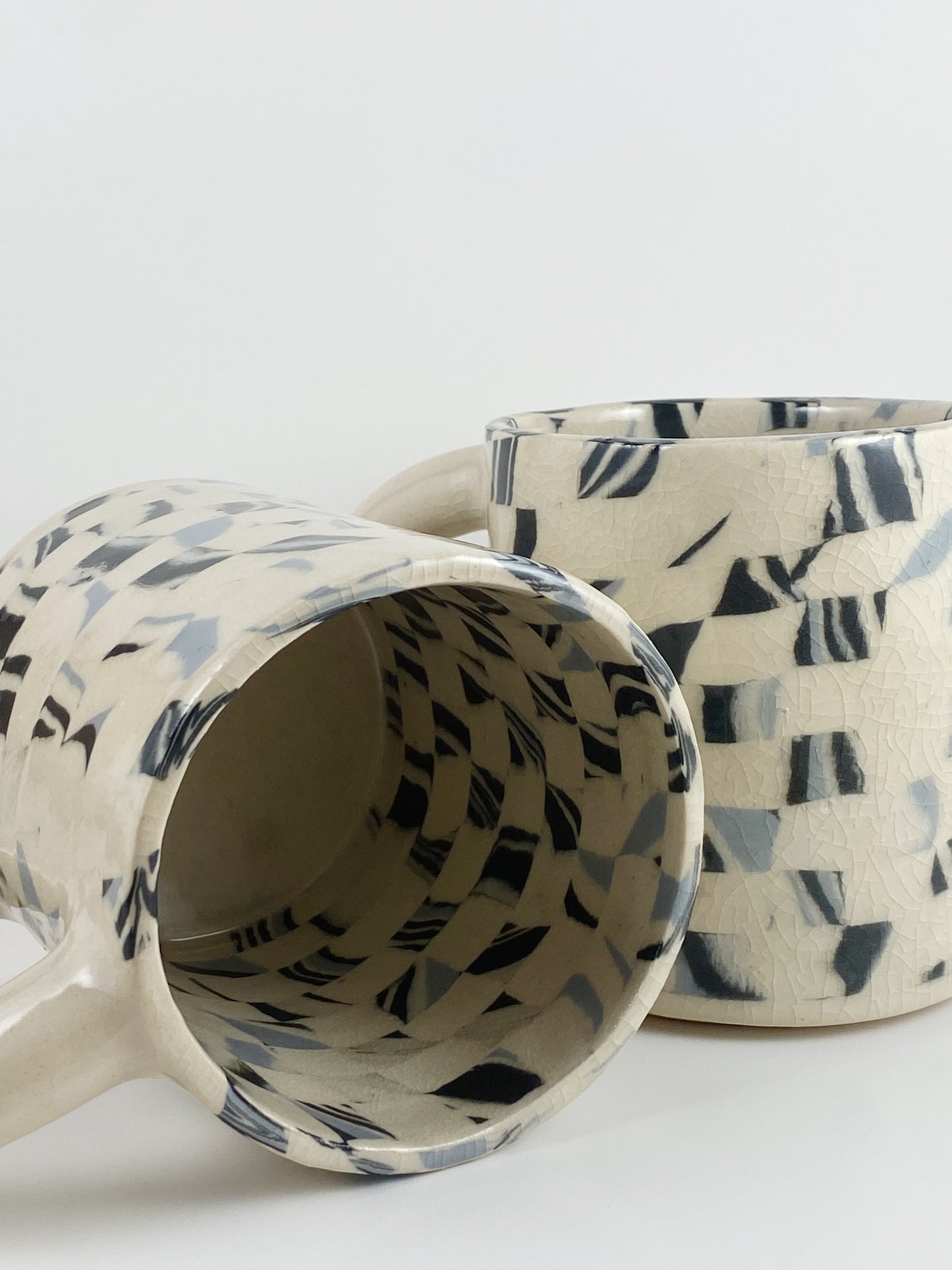 Soft Checkered Mug - Blue/Black