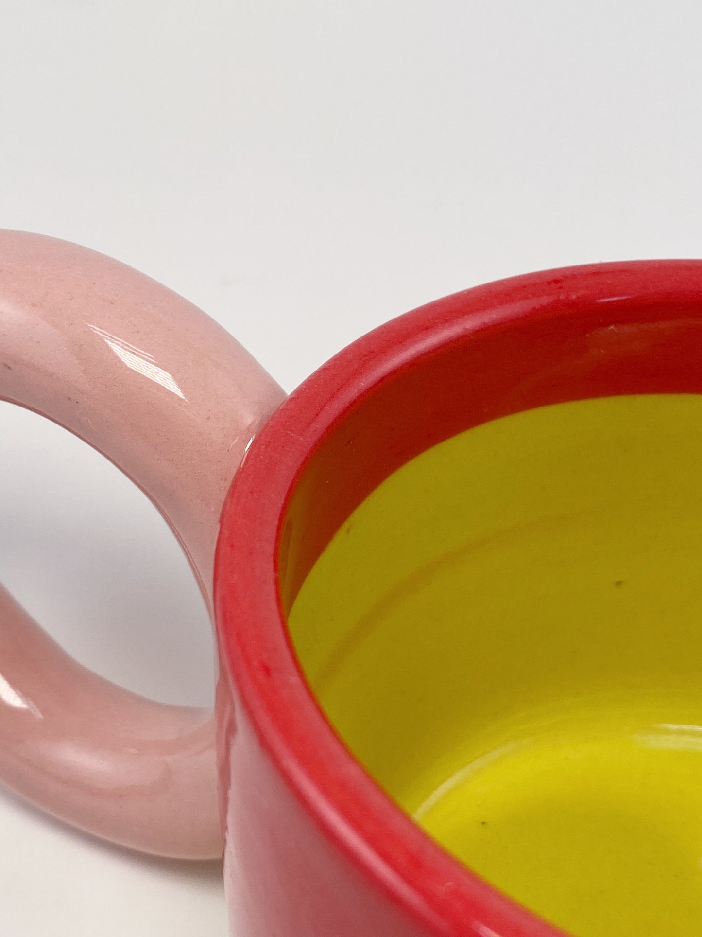 Tricolor Mug - Pink, Red, Yellow