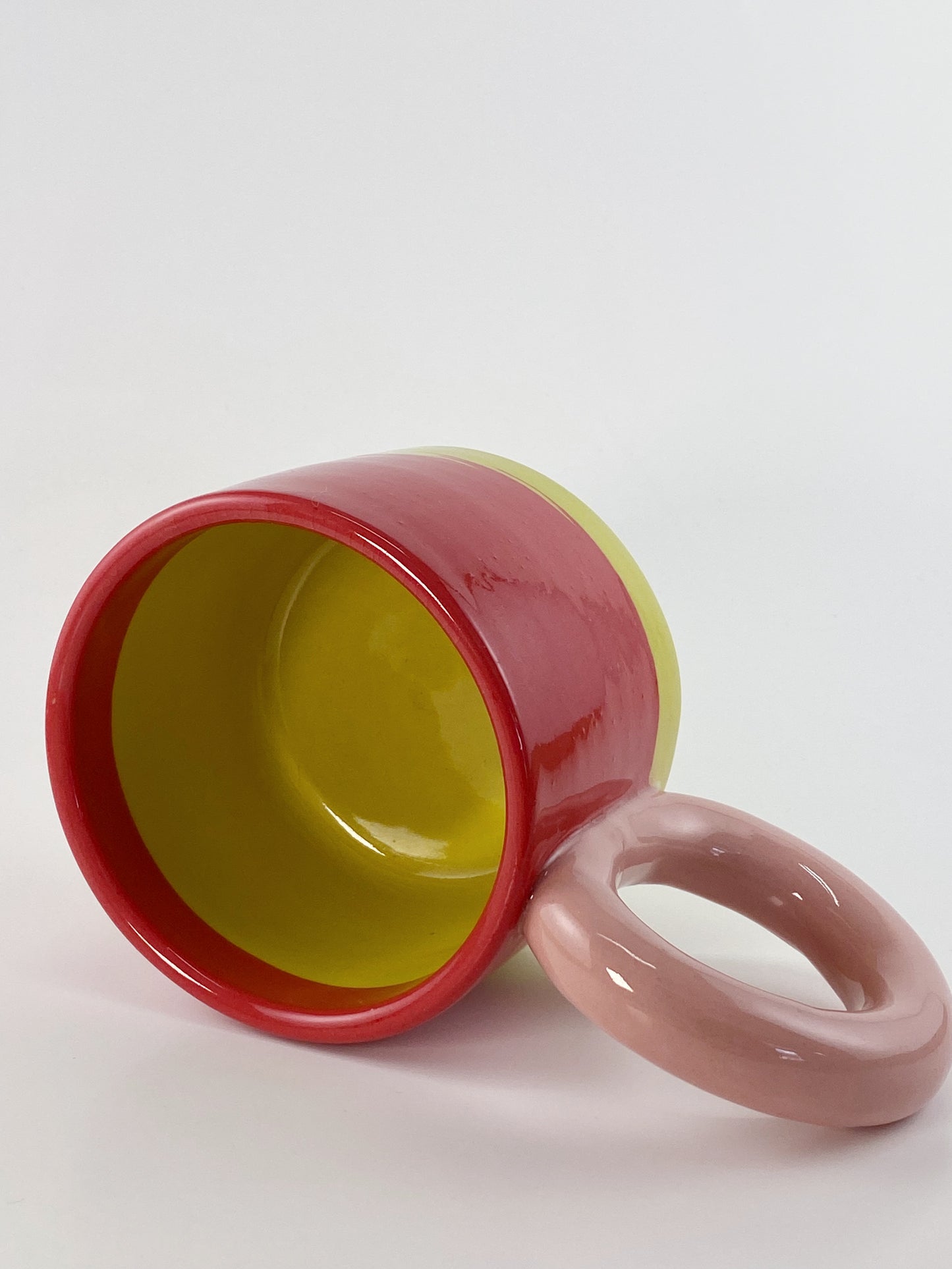 Tricolor Mug - Pink, Red, Yellow