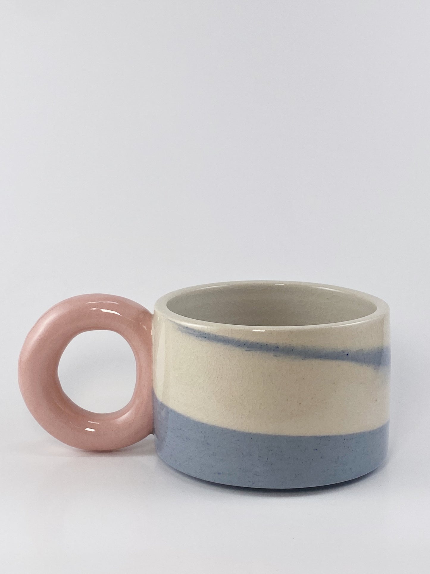 Tricolor Mug - Pink, White, Blue