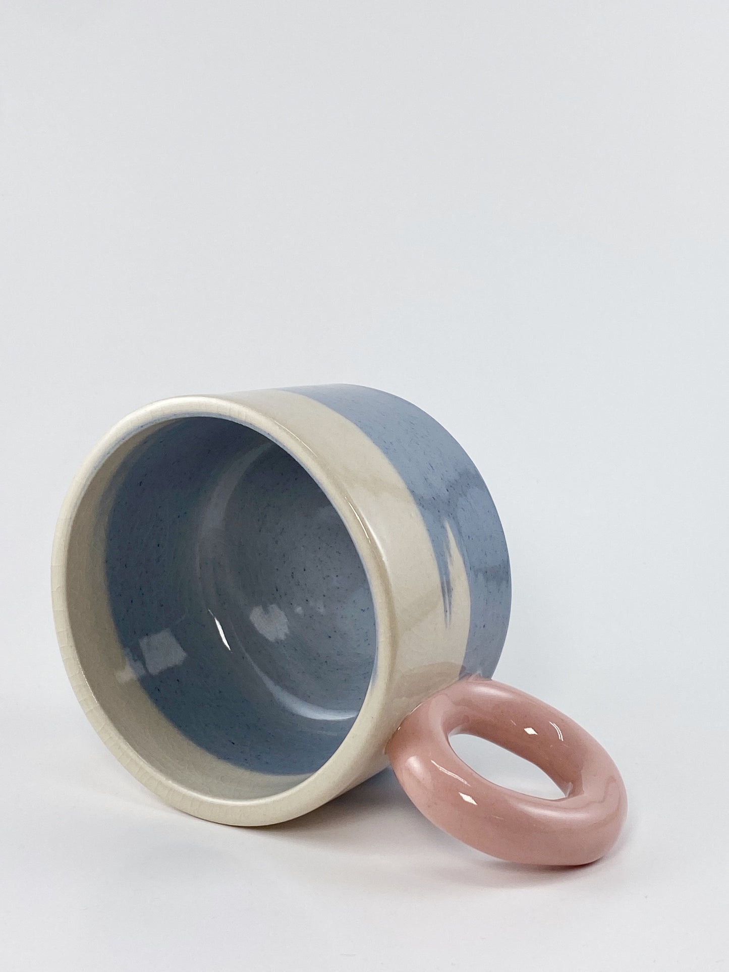 Tricolor Mug - Pink, White, Blue