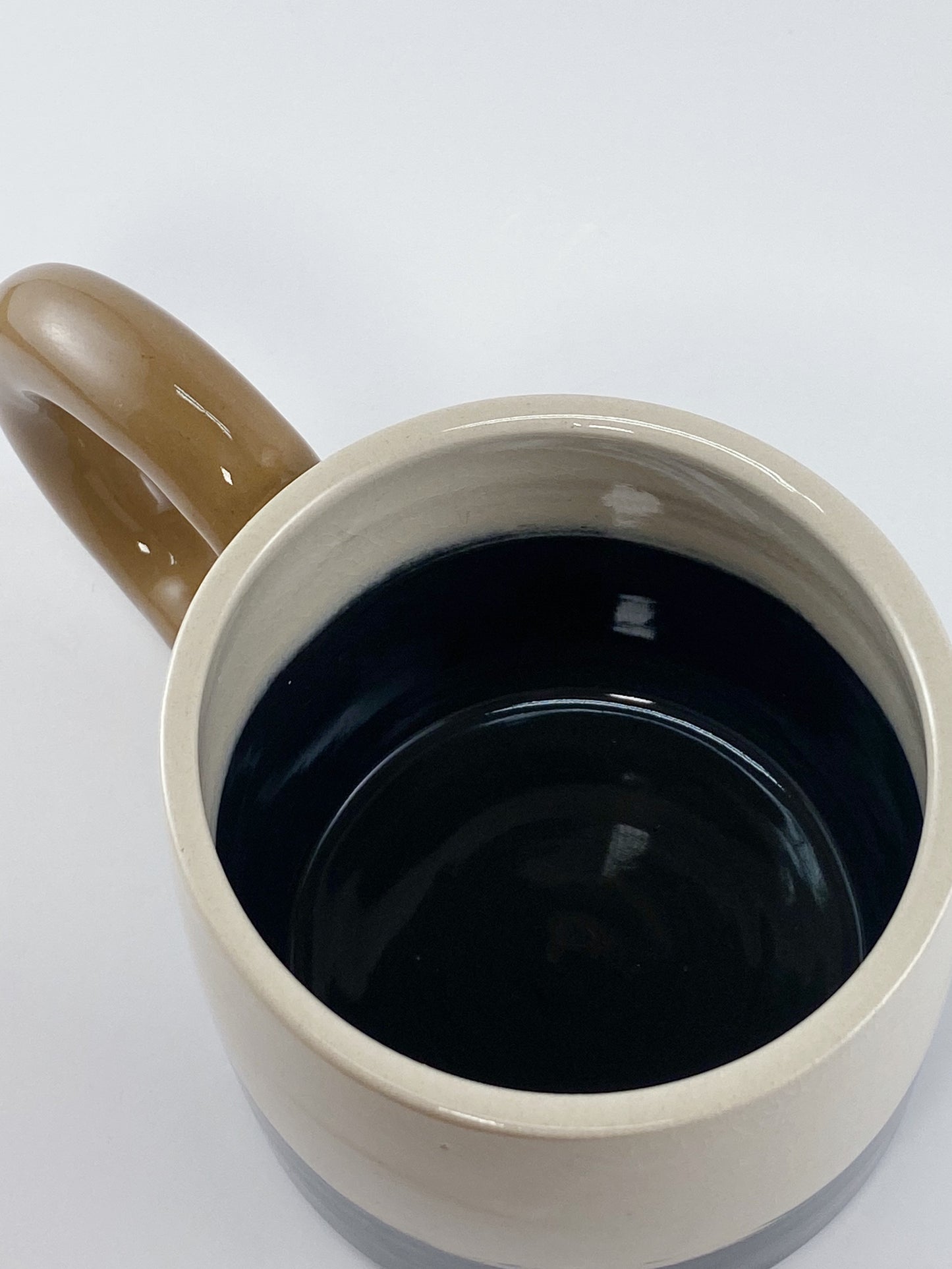 Tricolor Mug - Brown, White, Black