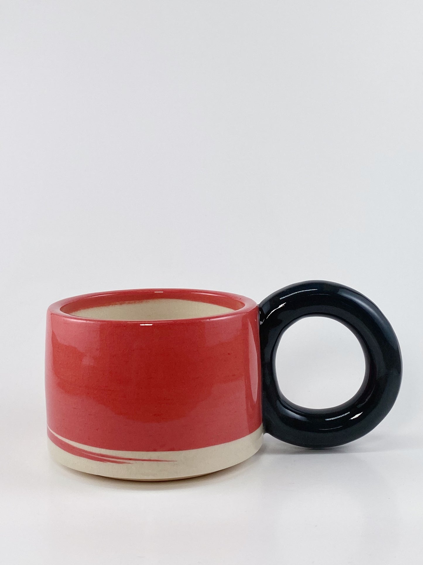 Tricolor Mug - Black, Red, White