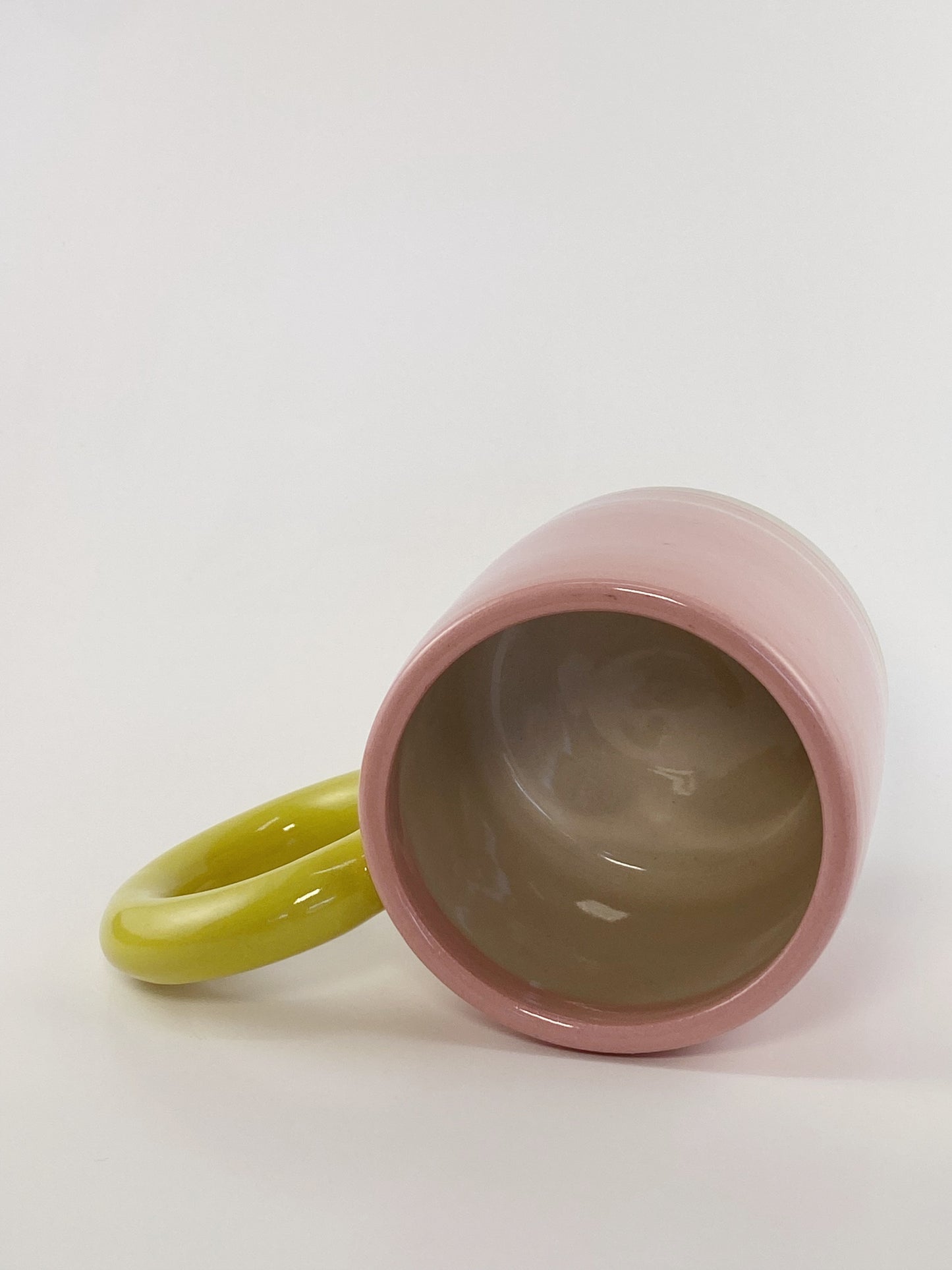 Tricolor Mug - Yellow, Pink, White