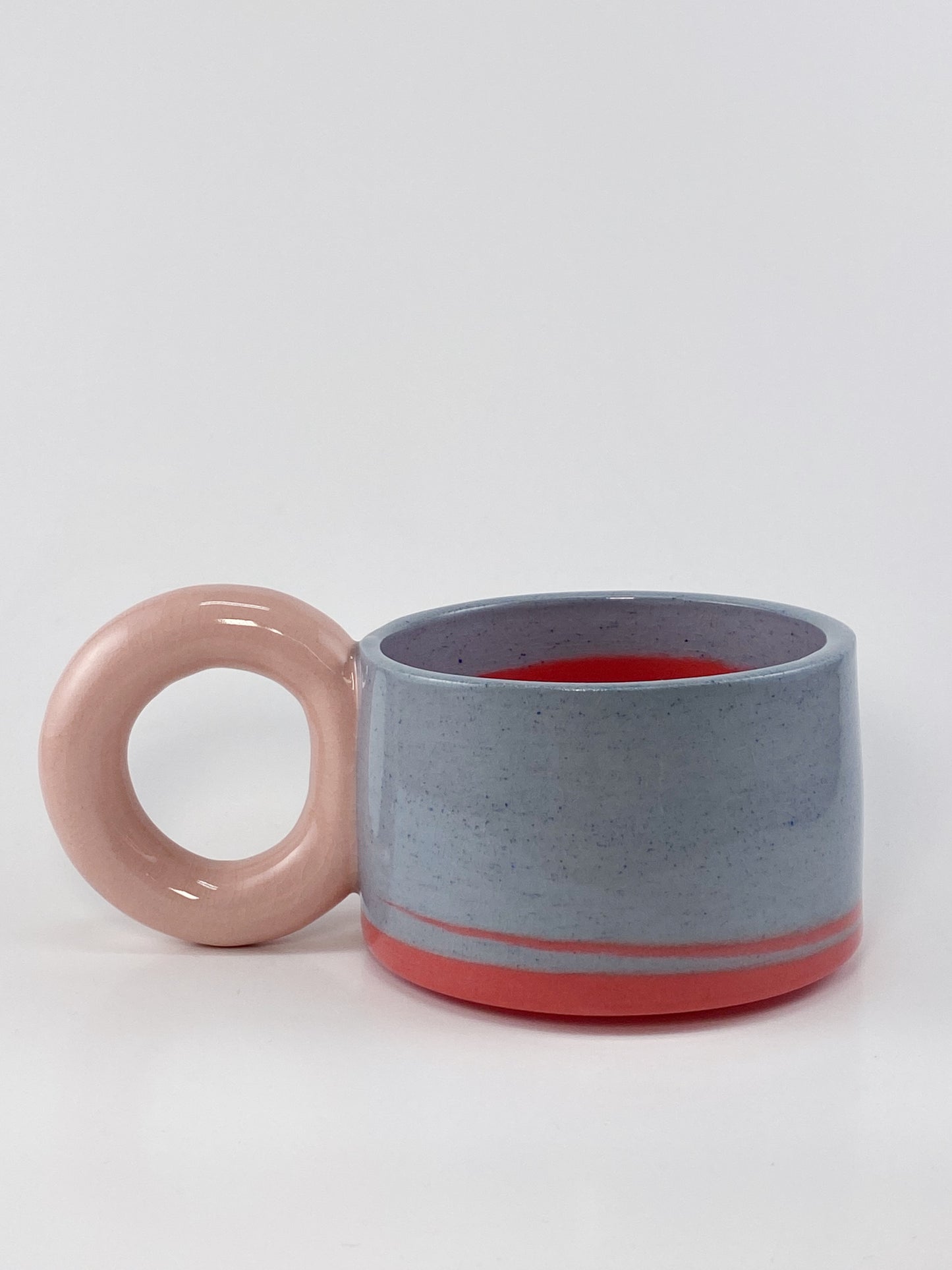 Tricolor Mug - Pink, Blue, Red