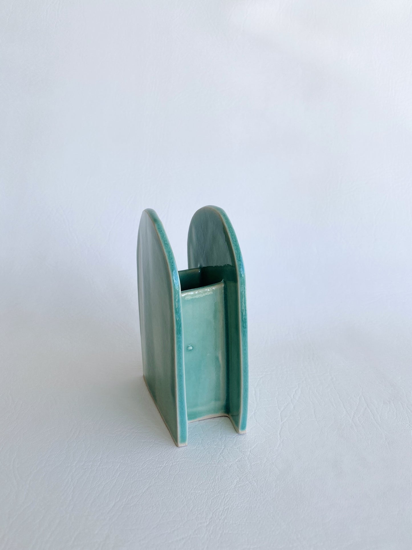 Slab Single Bud Vase - Teal