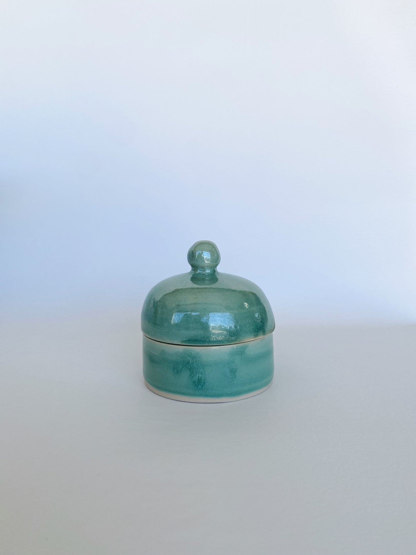 Pearly Teal Jar