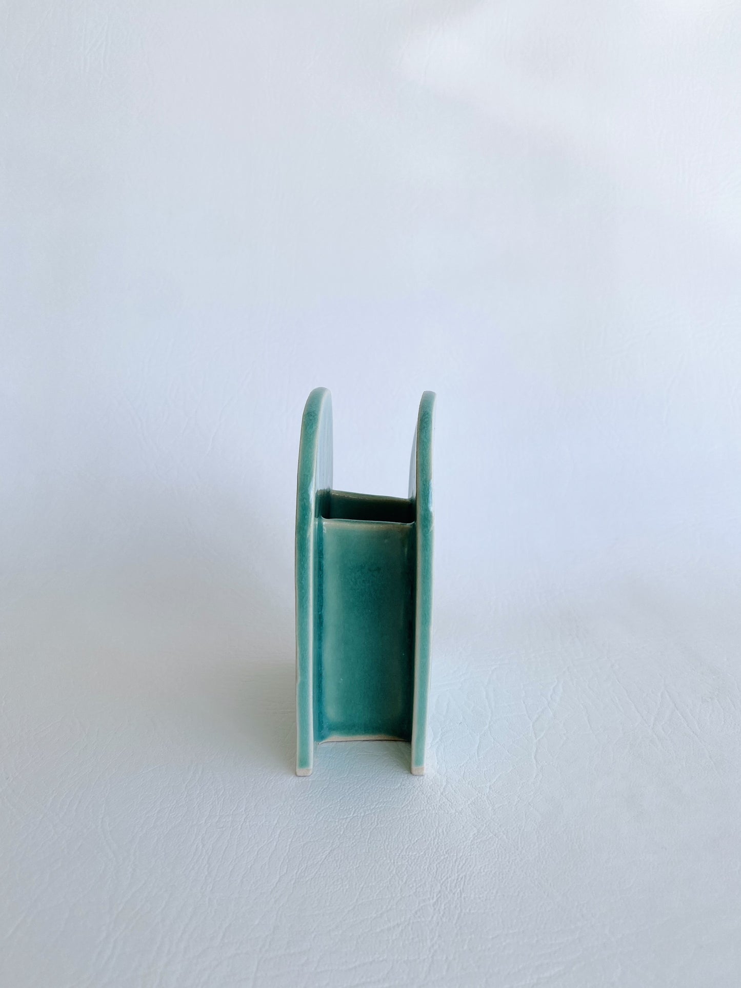 Slab Single Bud Vase - Teal