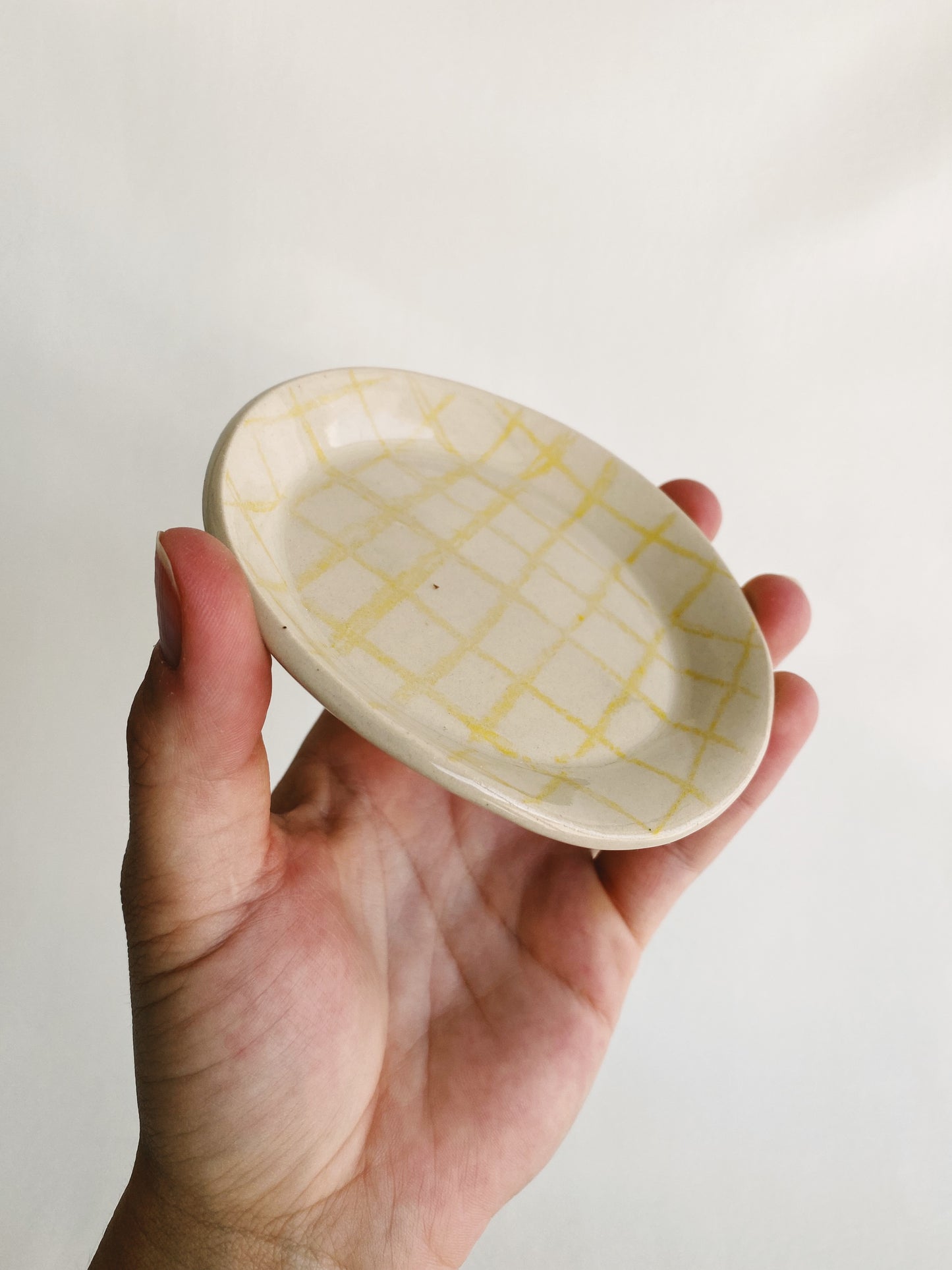 Spoon Rest - Yellow Grid