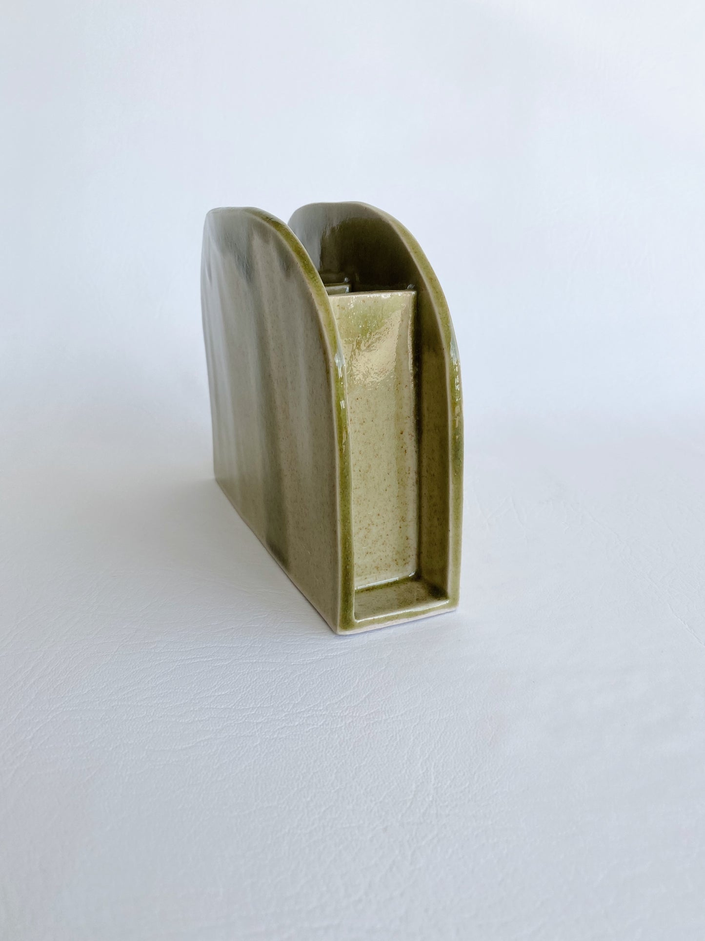 Slab Triple Bud Vase - Green