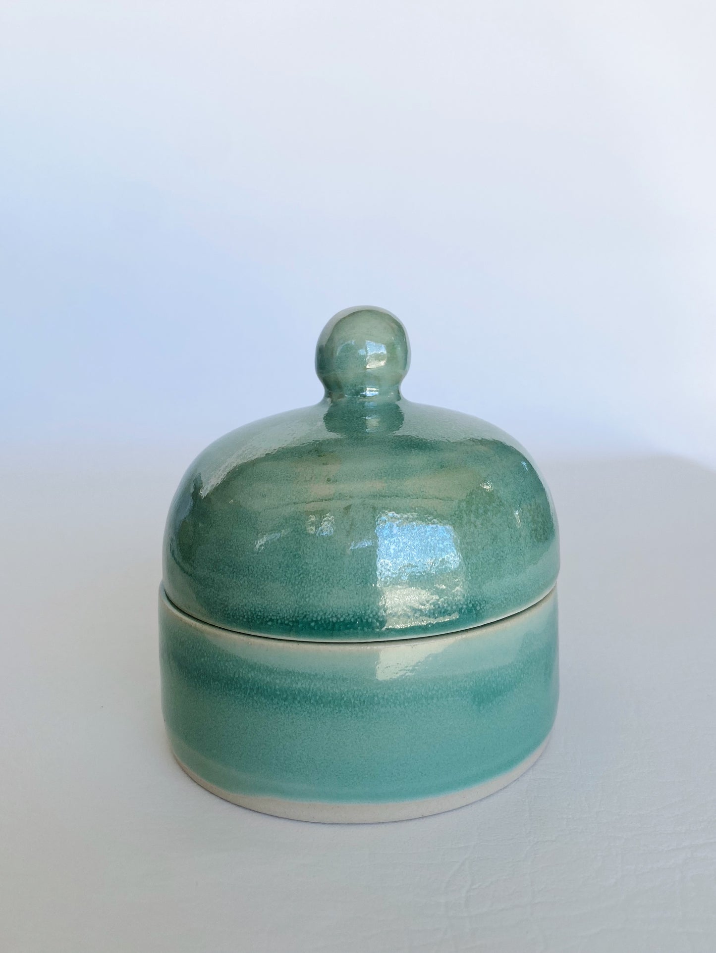 Pearly Teal Jar