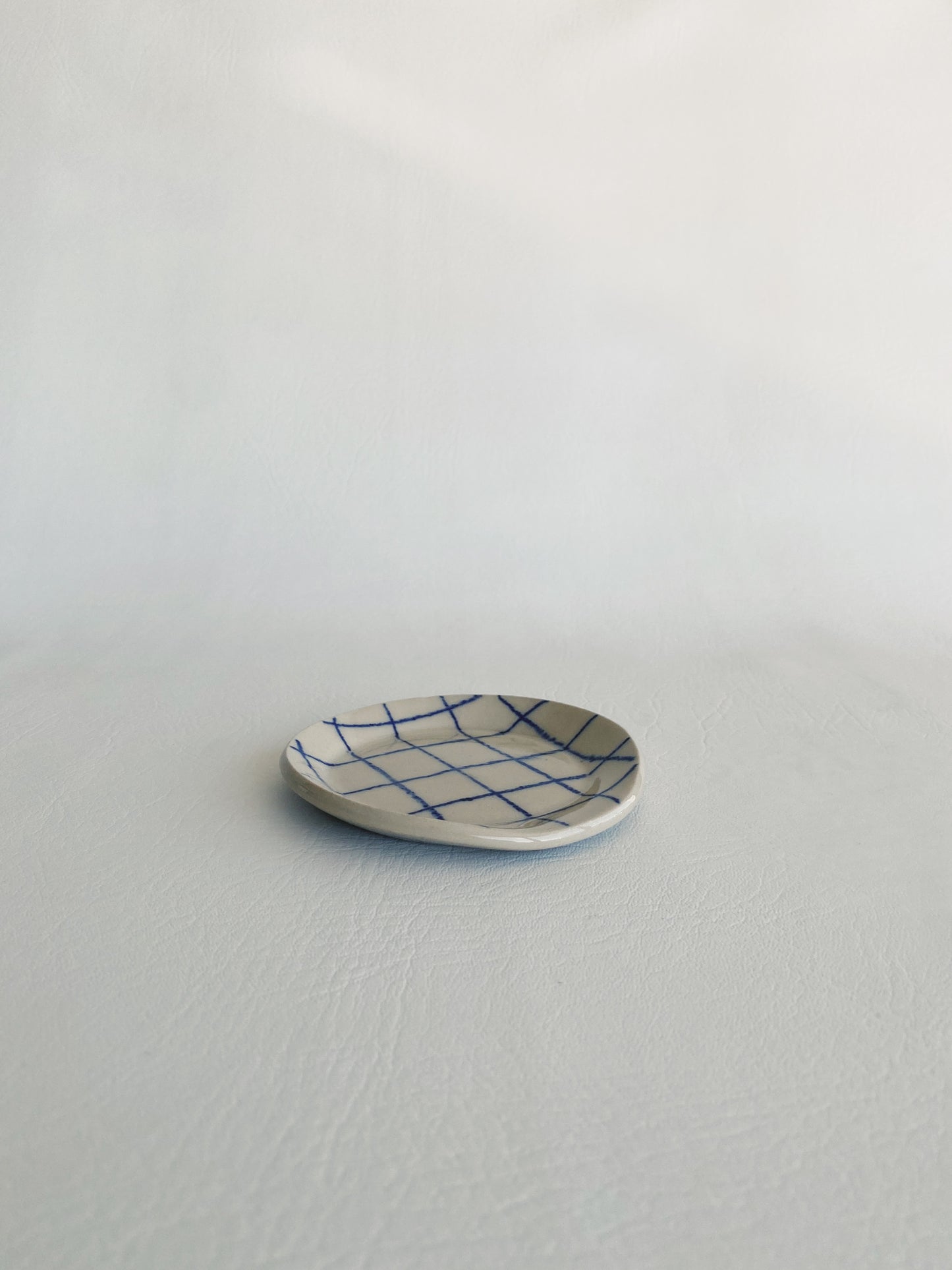 Spoon Rest - Blue Grid