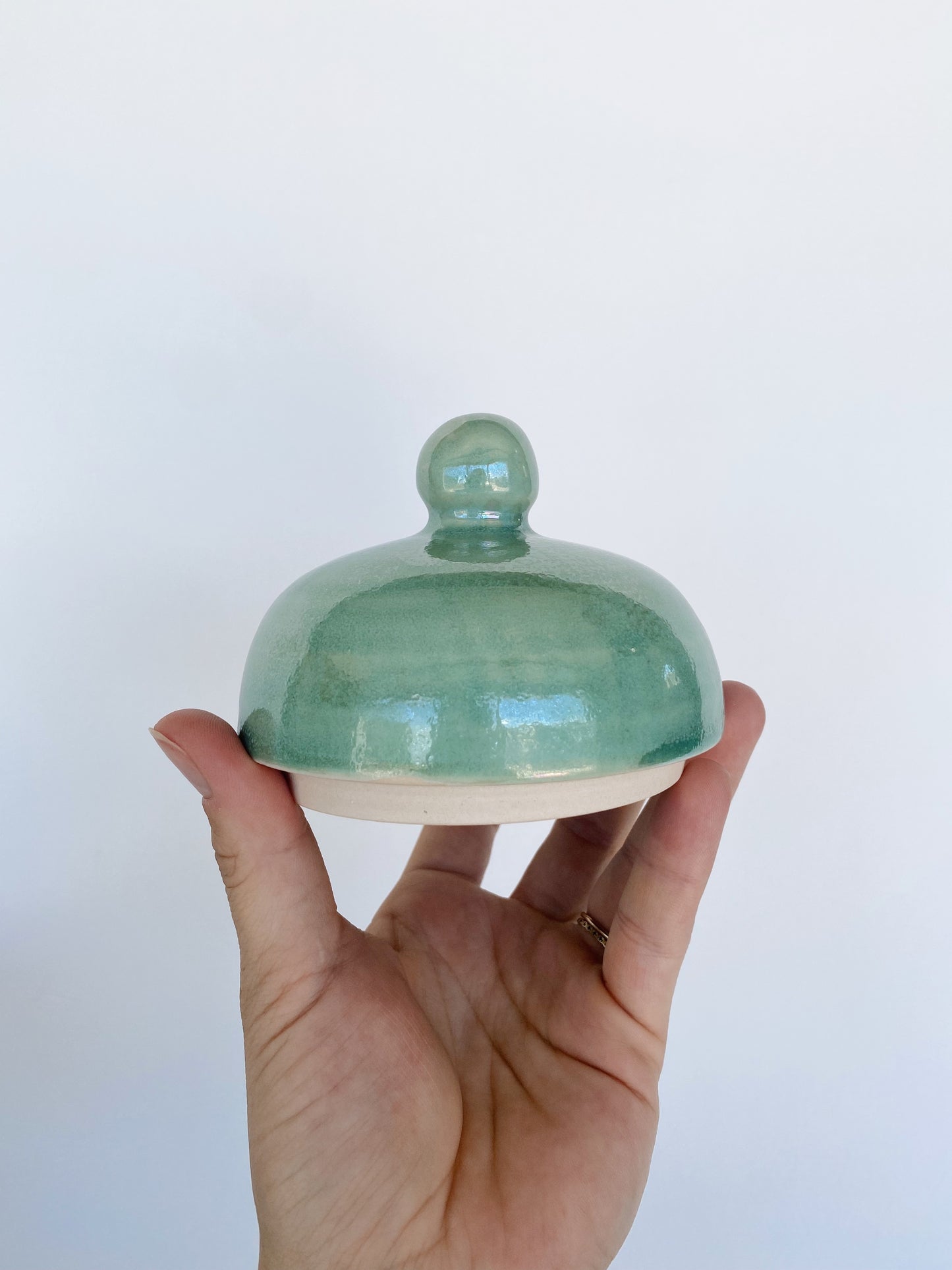 Pearly Teal Jar