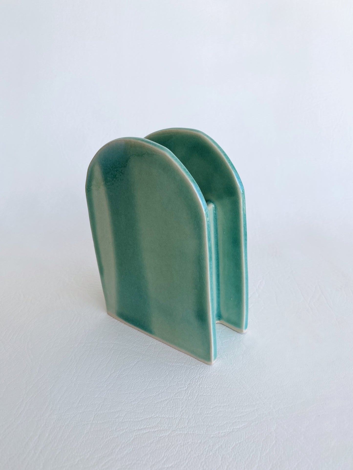 Slab Single Bud Vase - Teal