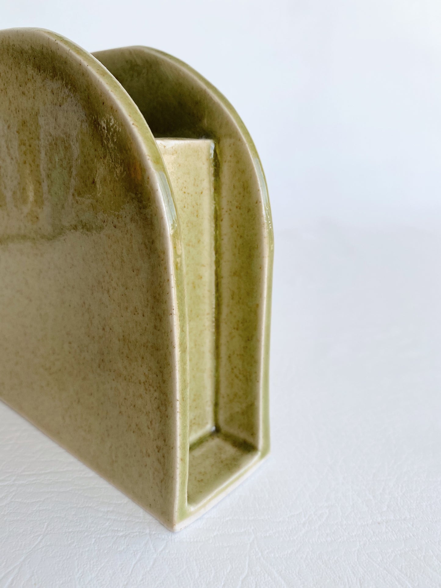 Slab Triple Bud Vase - Green