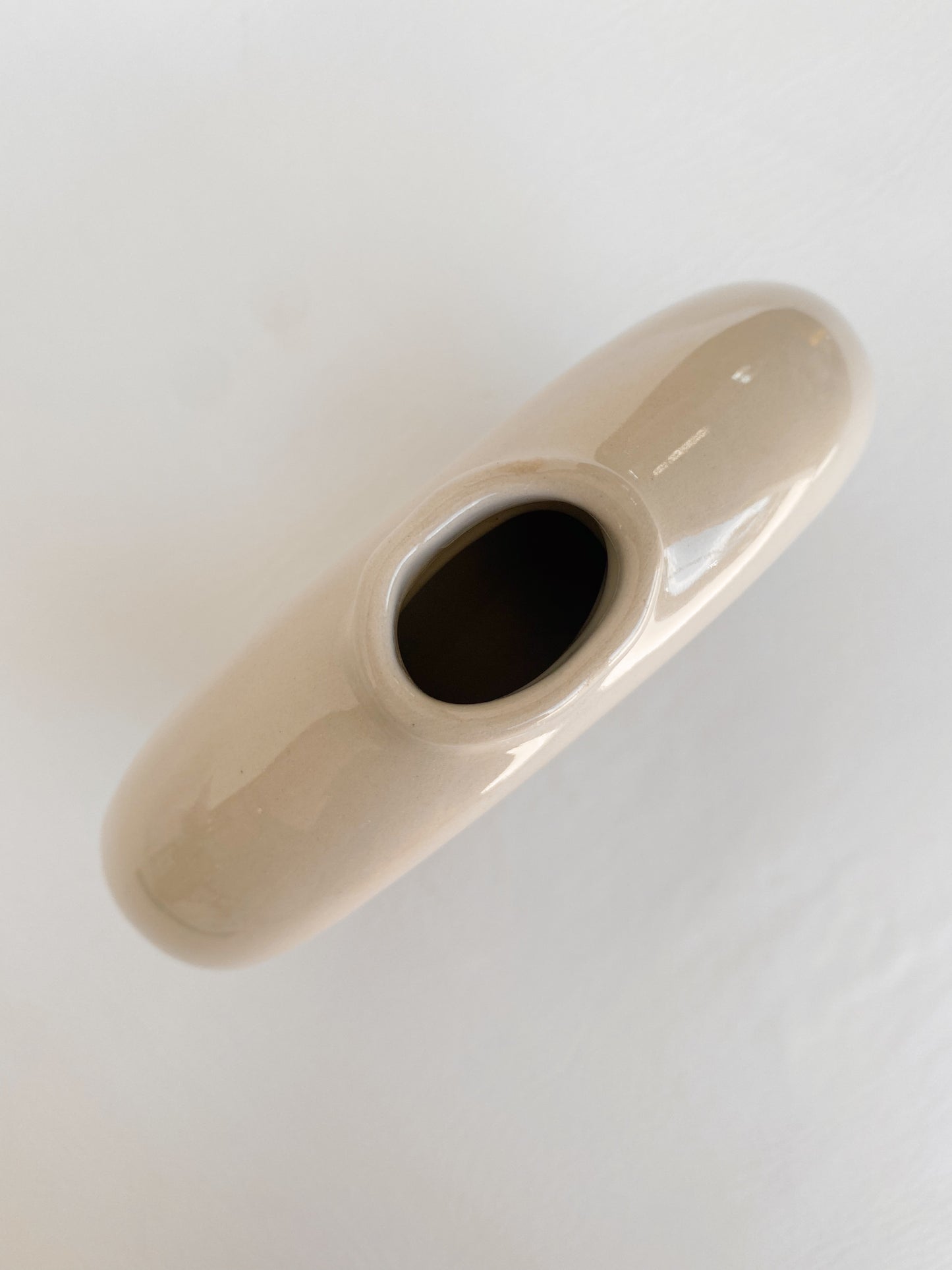 Cream Donut Vase