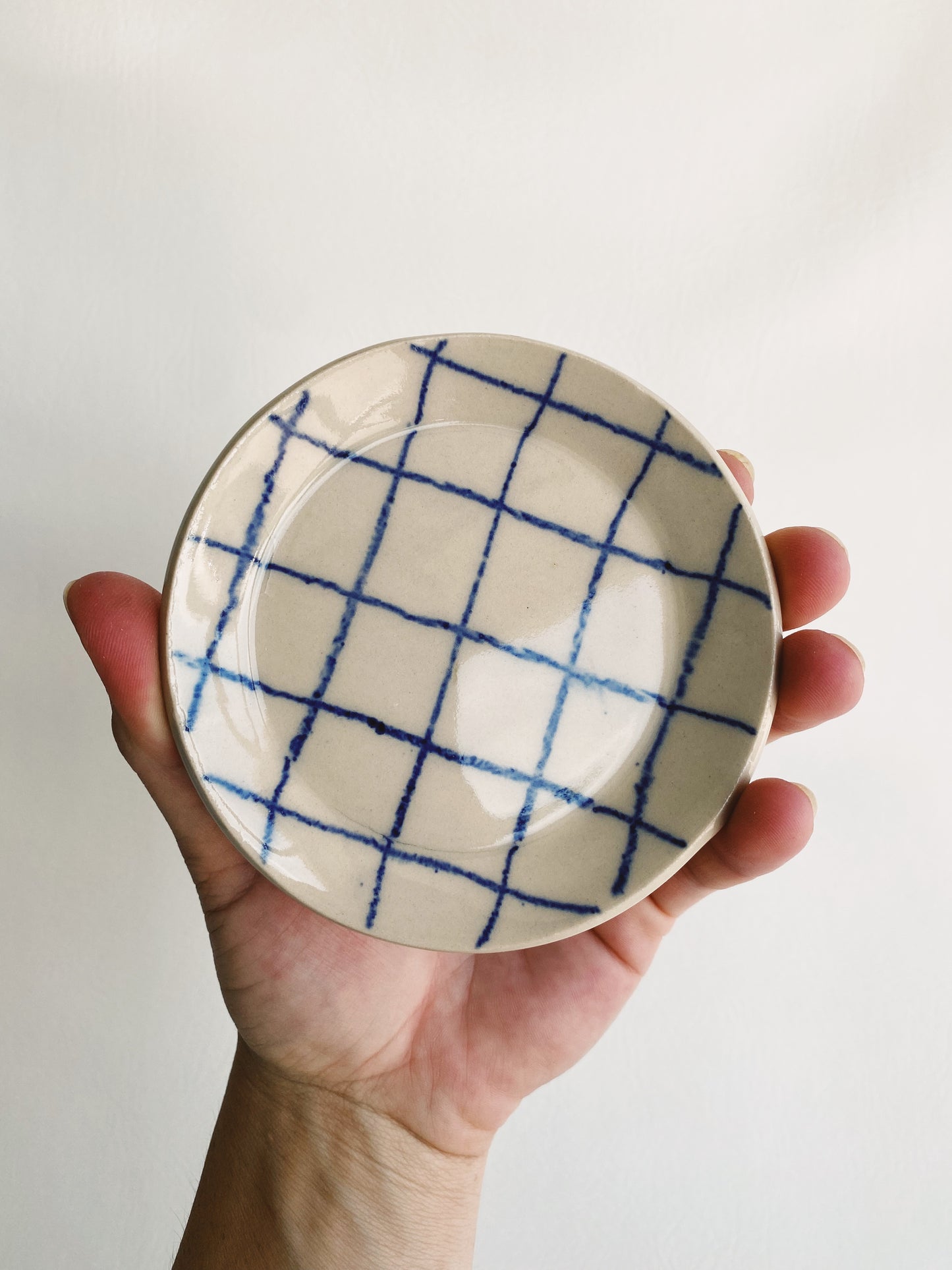 Spoon Rest - Blue Grid