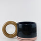 Tricolor Mug - Brown, Black, Pink