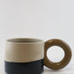 Tricolor Mug - Brown, White, Black