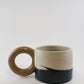 Tricolor Mug - Brown, White, Black