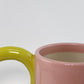 Tricolor Mug - Yellow, Pink, White