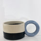 Tricolor Mug - Blue, White, Black