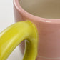 Tricolor Mug - Yellow, Pink, White