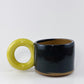 Tricolor Mug - Yellow, Black, Brown