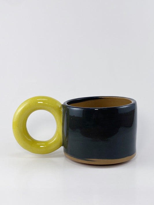 Tricolor Mug - Yellow, Black, Brown